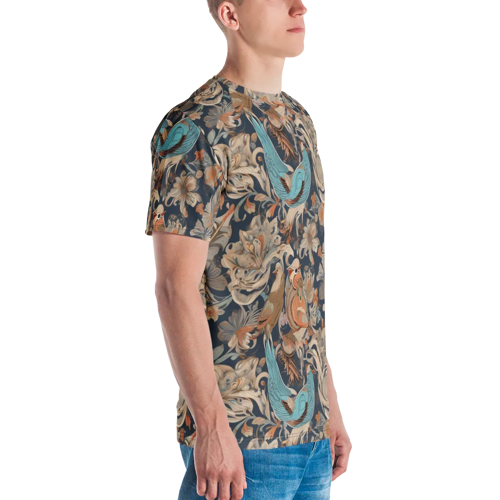 Aviary Nocturne on Men's Crew Neck T-Shirt — Right