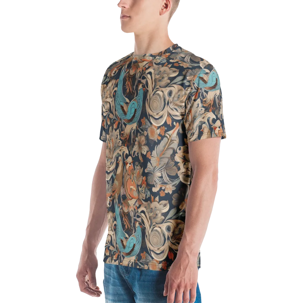 Aviary Nocturne on Men's Crew Neck T-Shirt — Left