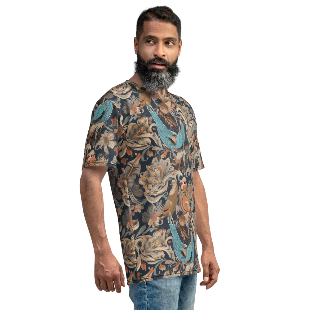 Aviary Nocturne on Men's Crew Neck T-Shirt — Right