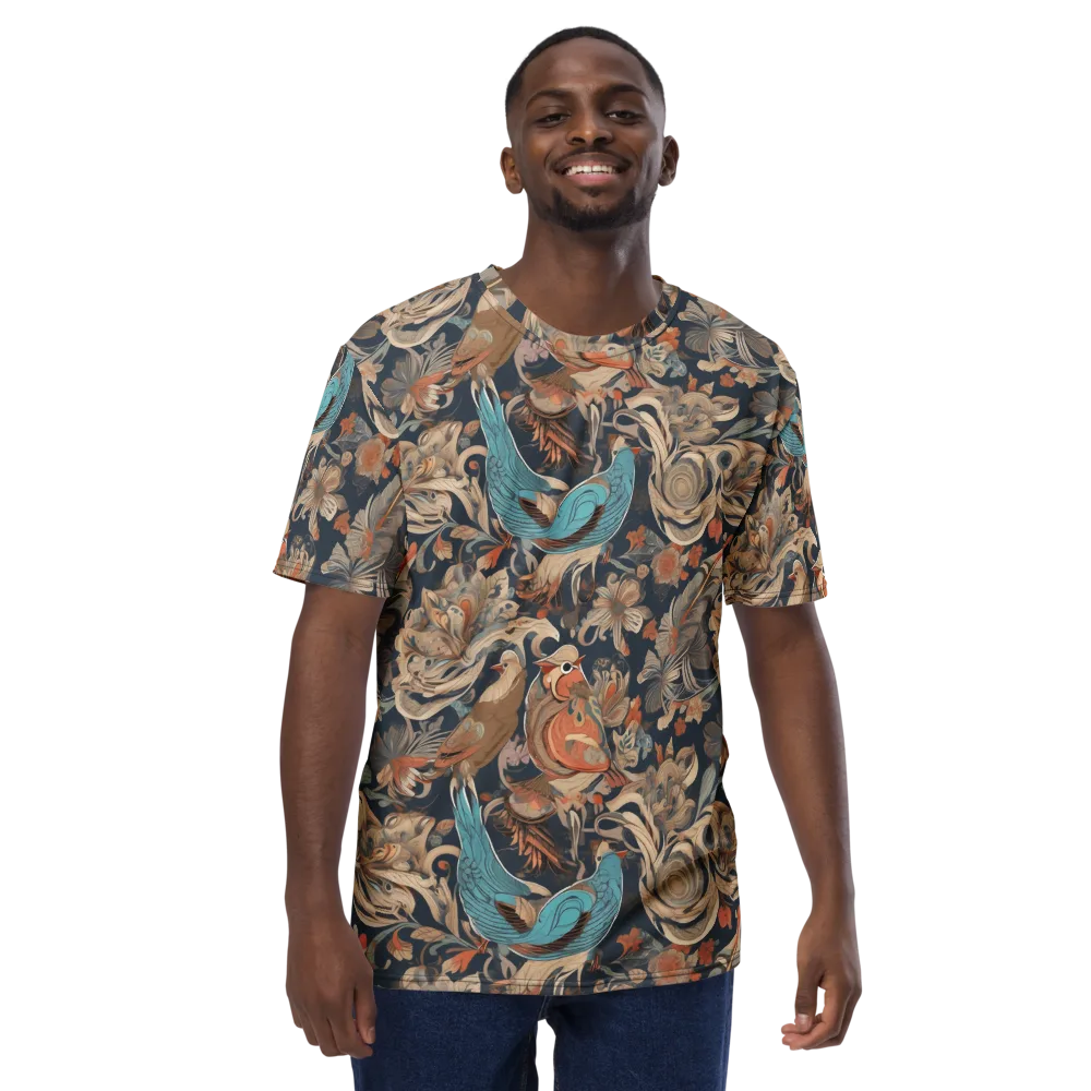 Aviary Nocturne on Men's Crew Neck T-Shirt — Front