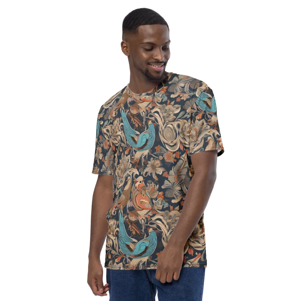 Aviary Nocturne on Men's Crew Neck T-Shirt — Left