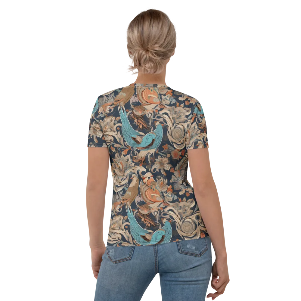 Aviary Nocturne on Women's Crew Neck T-Shirt — Back