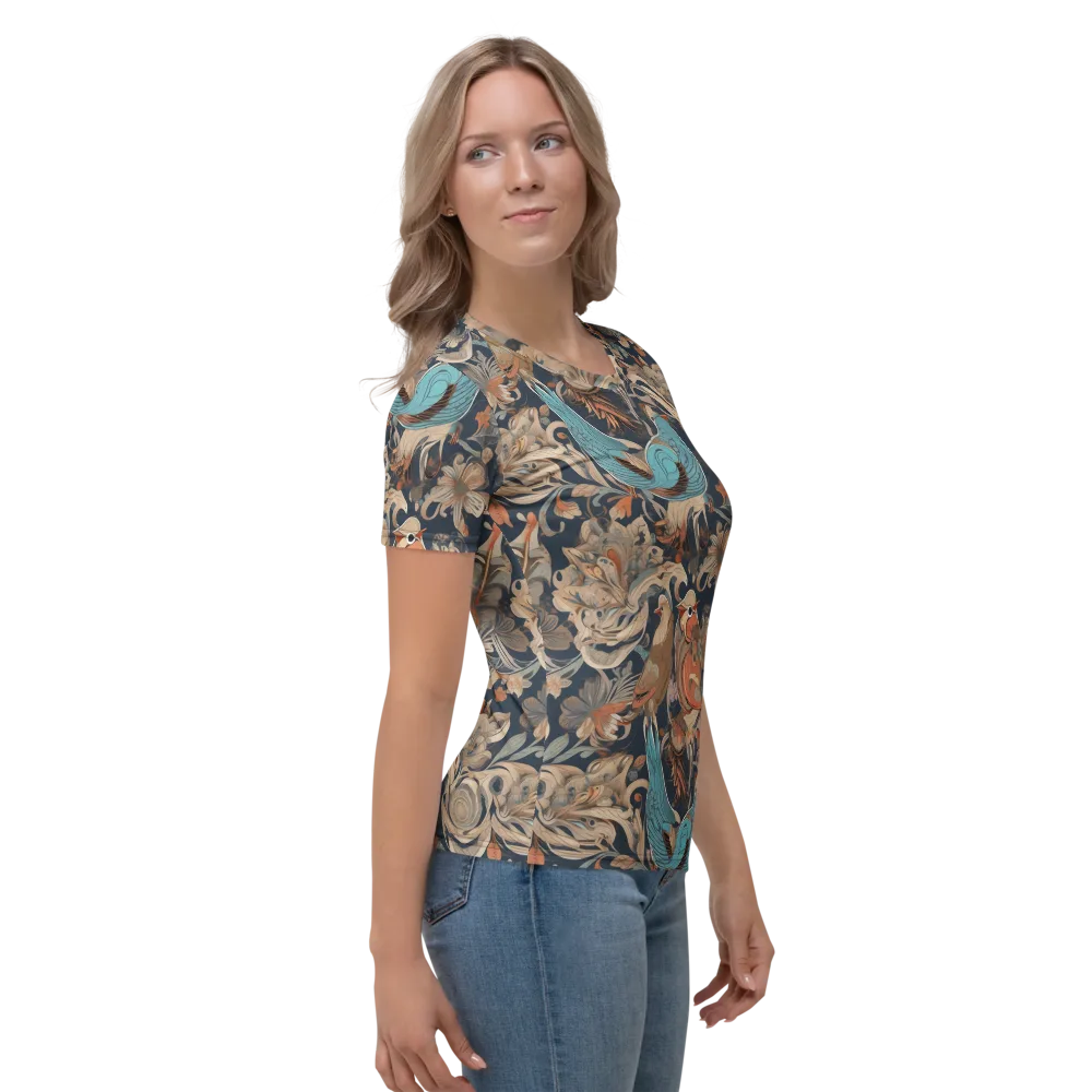 Aviary Nocturne on Women's Crew Neck T-Shirt — Right