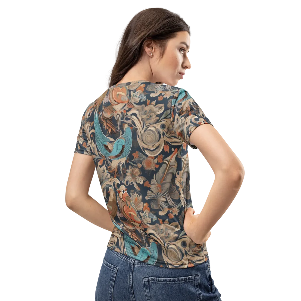 Aviary Nocturne on Women's Crew Neck T-Shirt — Back