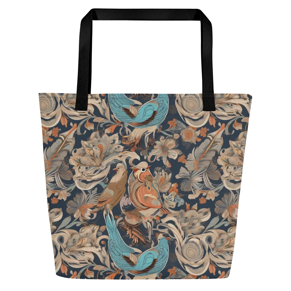 Aviary Nocturne on Large Tote Bag W/ Pocket — Front
