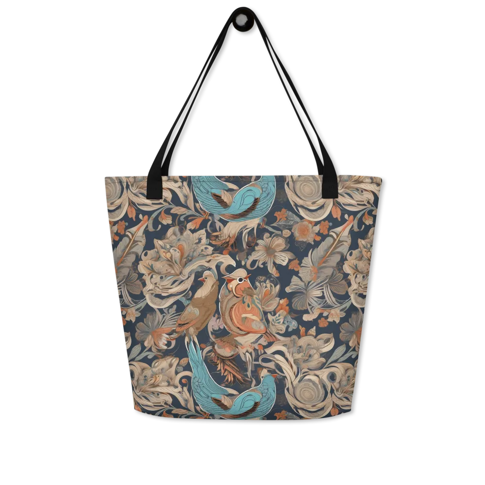 Aviary Nocturne on Large Tote Bag W/ Pocket — Front