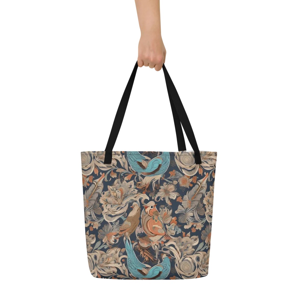Aviary Nocturne on Large Tote Bag W/ Pocket — Front