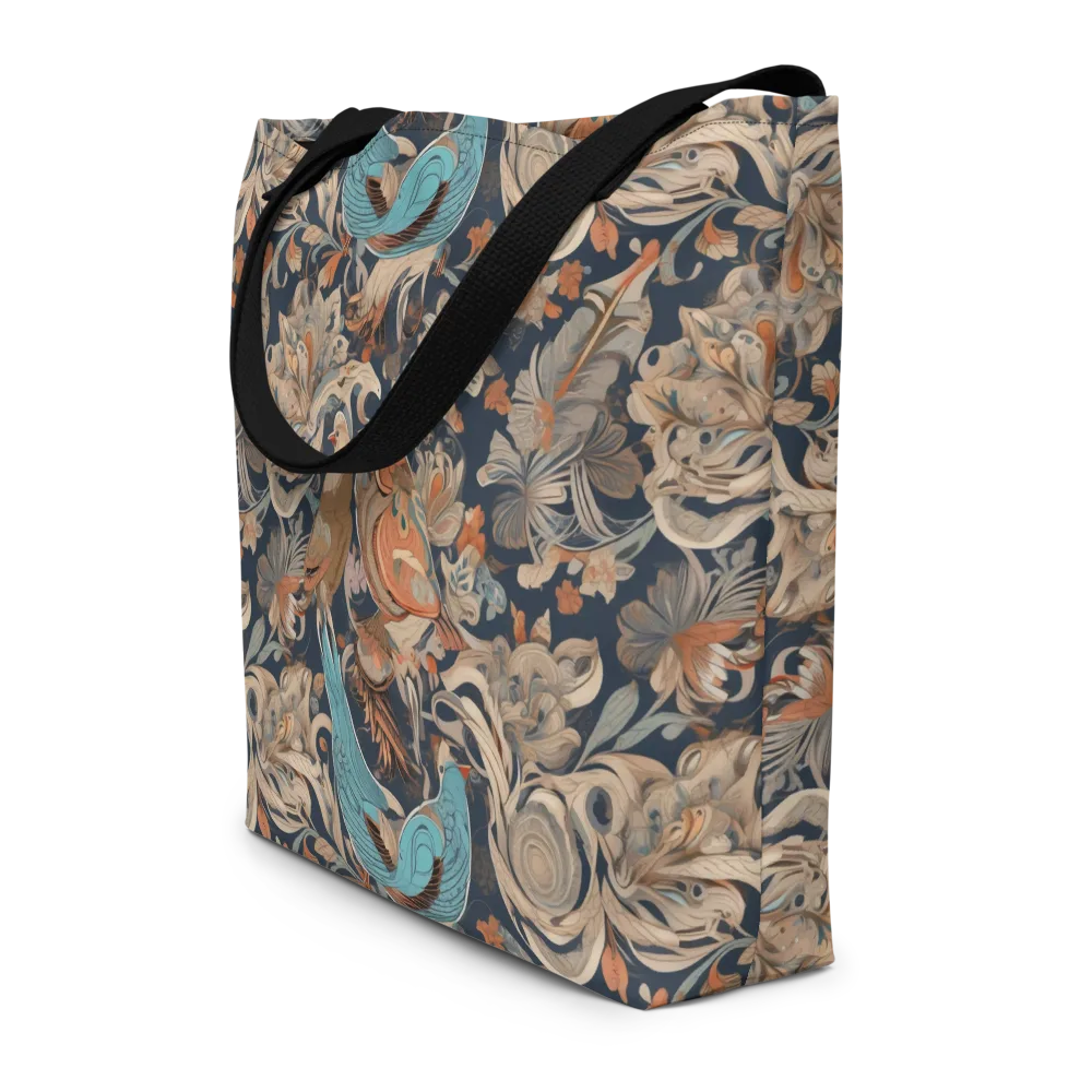 Aviary Nocturne on Large Tote Bag W/ Pocket — Front