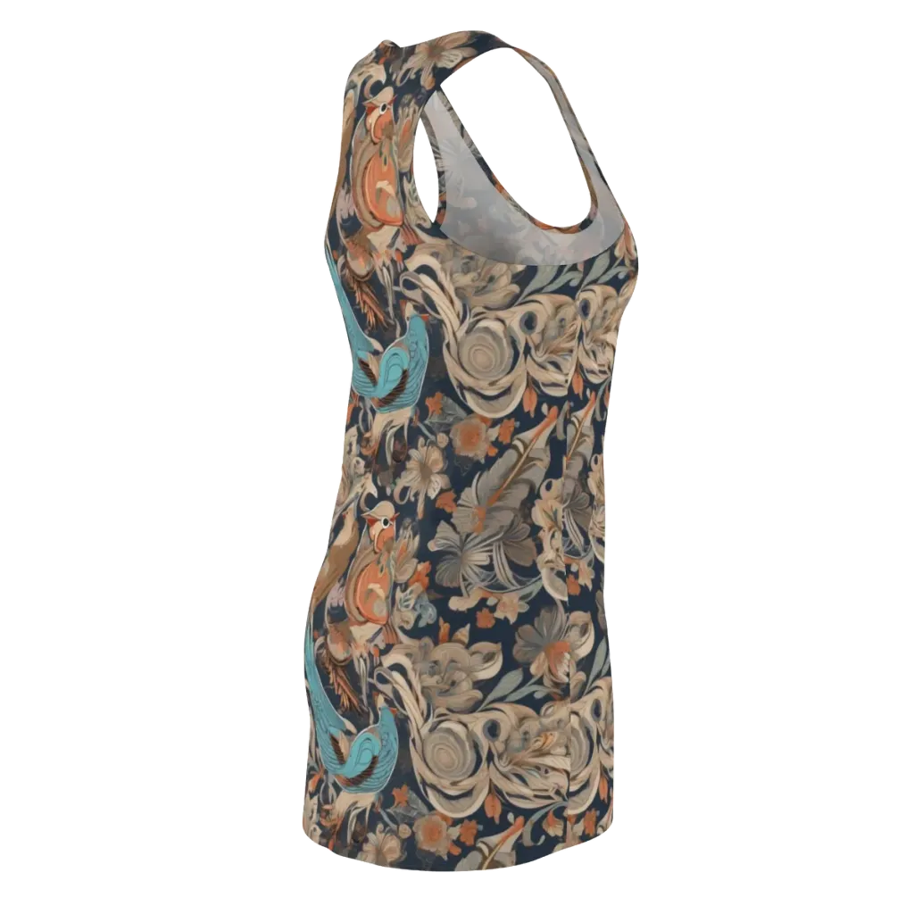Aviary Nocturne on Racerback Dress — Back Side