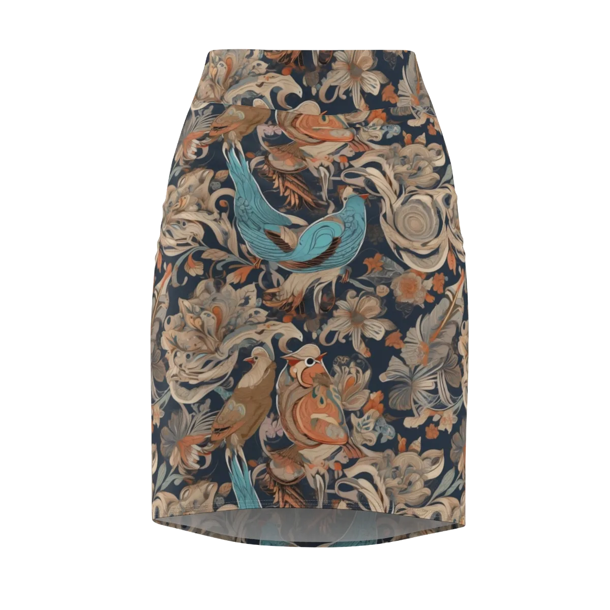 Aviary Nocturne on Pencil Skirt — Front