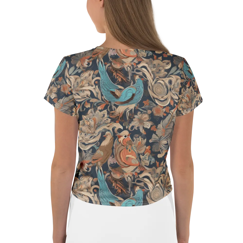 Aviary Nocturne on Crop Tee — Back