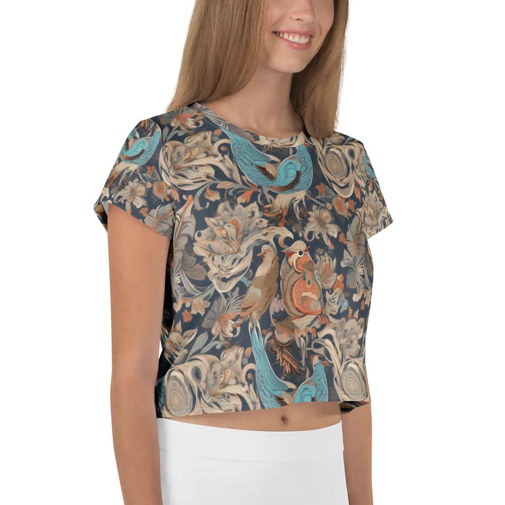 Aviary Nocturne on Crop Tee — Right