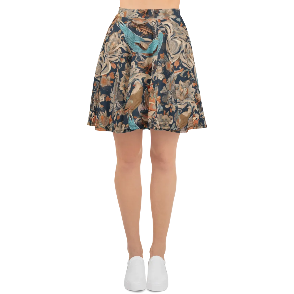 Aviary Nocturne on Skater Skirt — Front