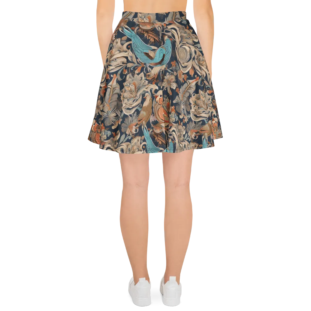 Aviary Nocturne on Skater Skirt — Back