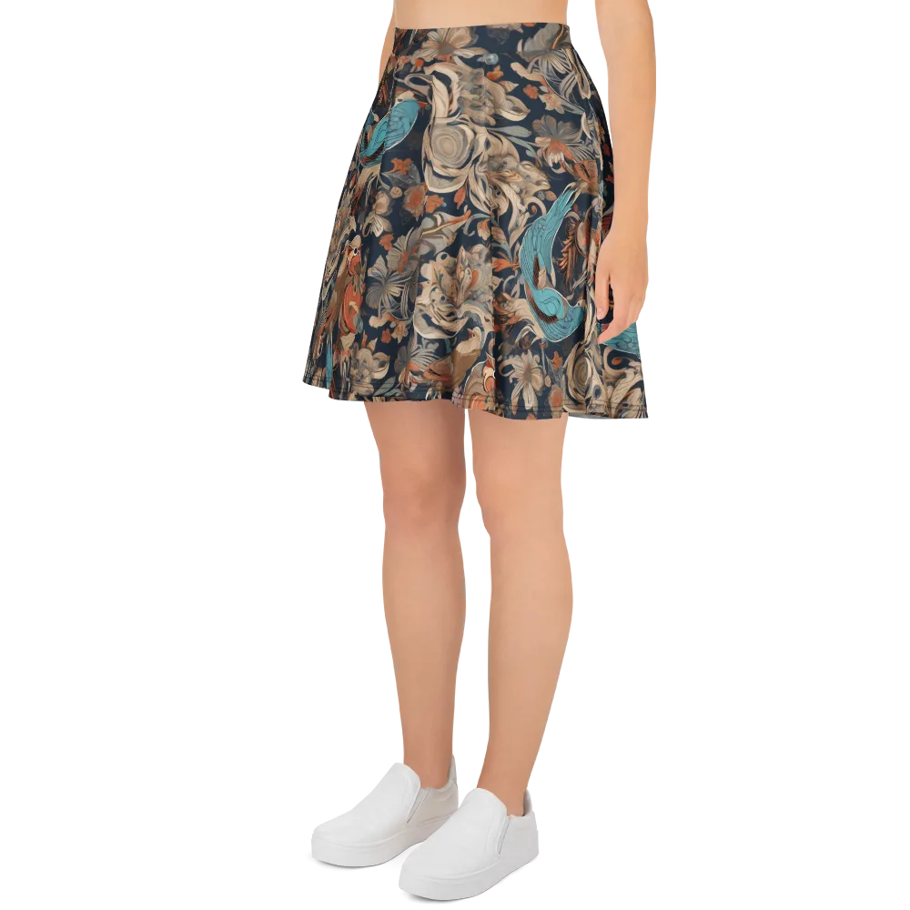 Aviary Nocturne on Skater Skirt — Left