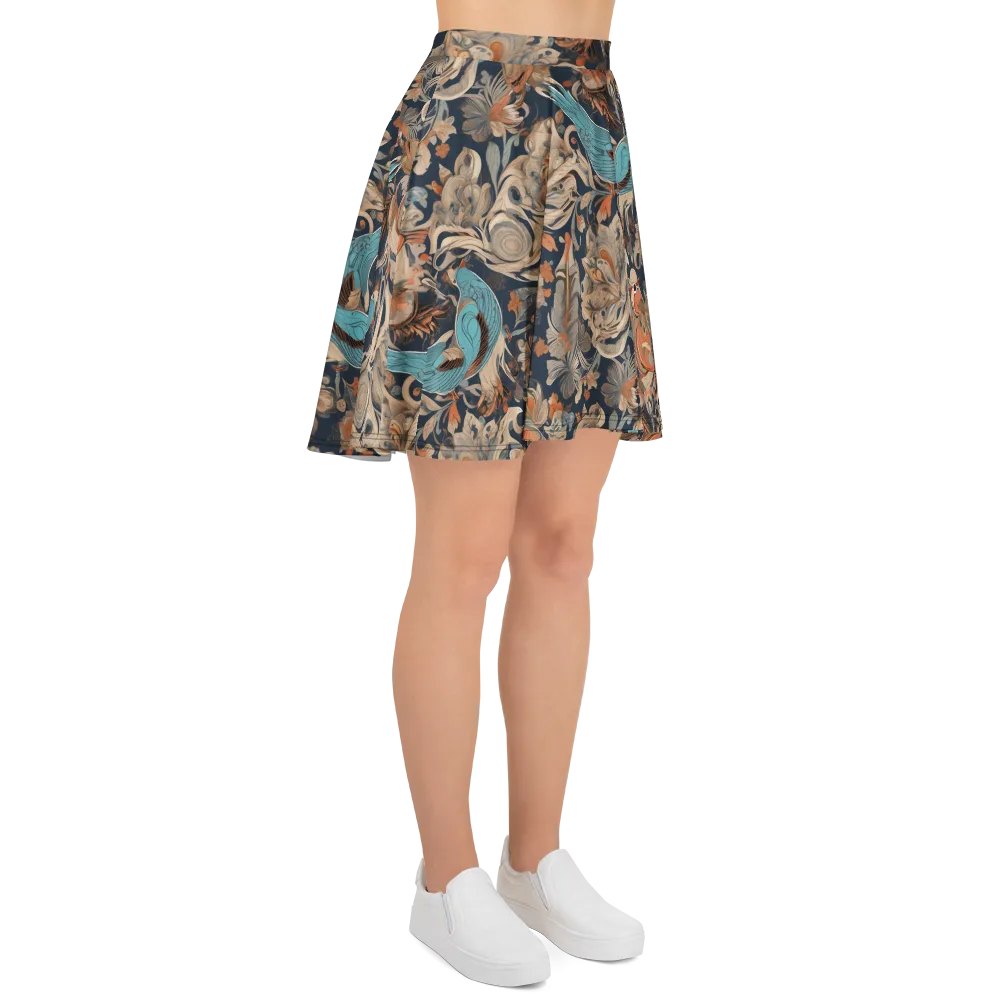 Aviary Nocturne on Skater Skirt — Right