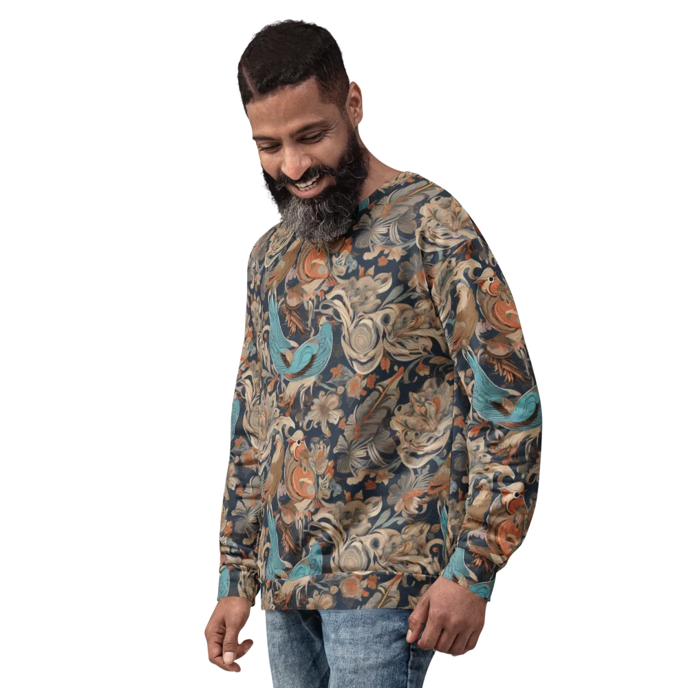 Aviary Nocturne on Sweatshirt — Left Front