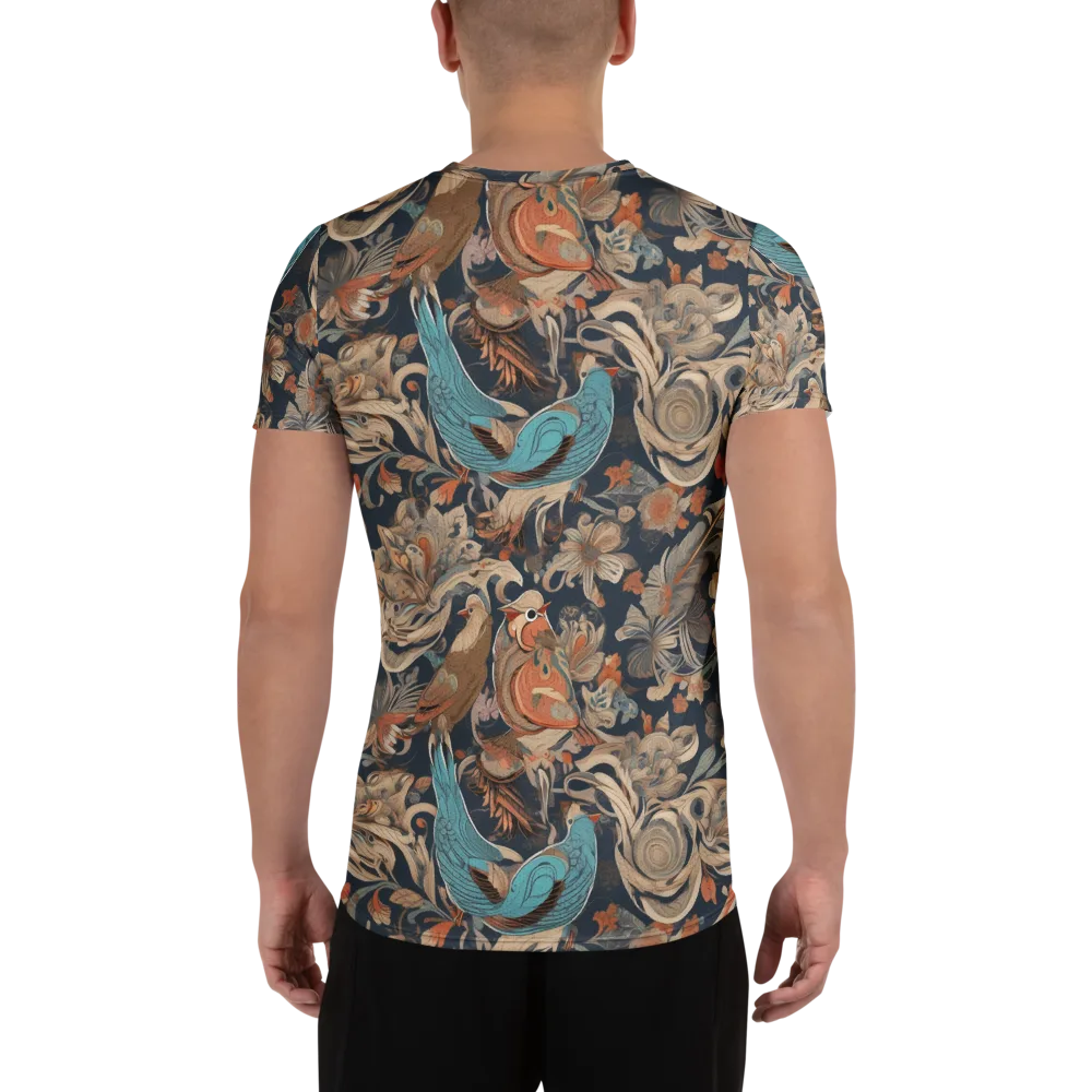 Aviary Nocturne on Men's Athletic T-Shirt — Back