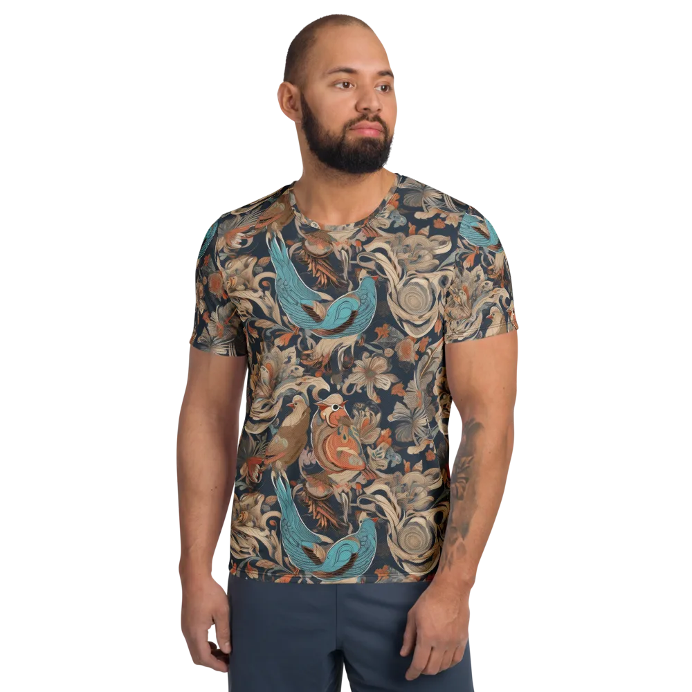 Aviary Nocturne on Men's Athletic T-Shirt — Front