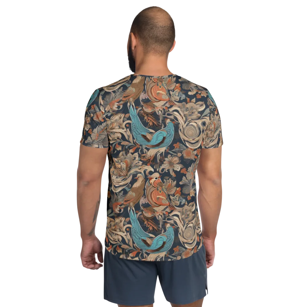 Aviary Nocturne on Men's Athletic T-Shirt — Back