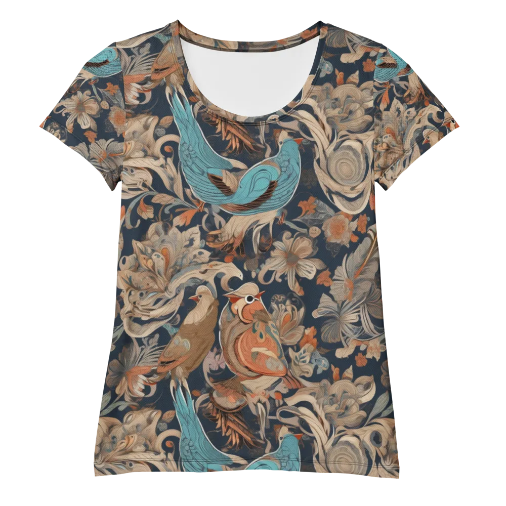 Aviary Nocturne on Women's Athletic T-Shirt — Front