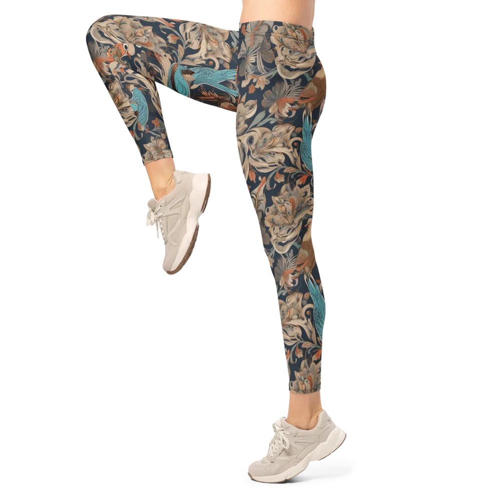 Aviary Nocturne on Leggings — Left