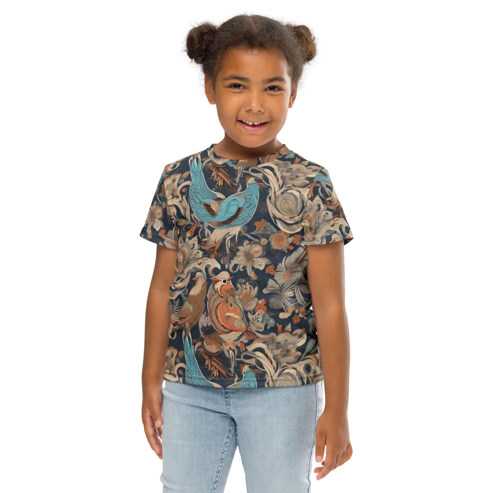 Aviary Nocturne on Kids Crew Neck T-Shirt — Front