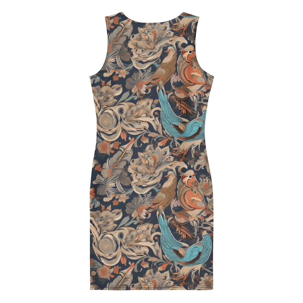 Aviary Nocturne on Bodycon Dress — Back