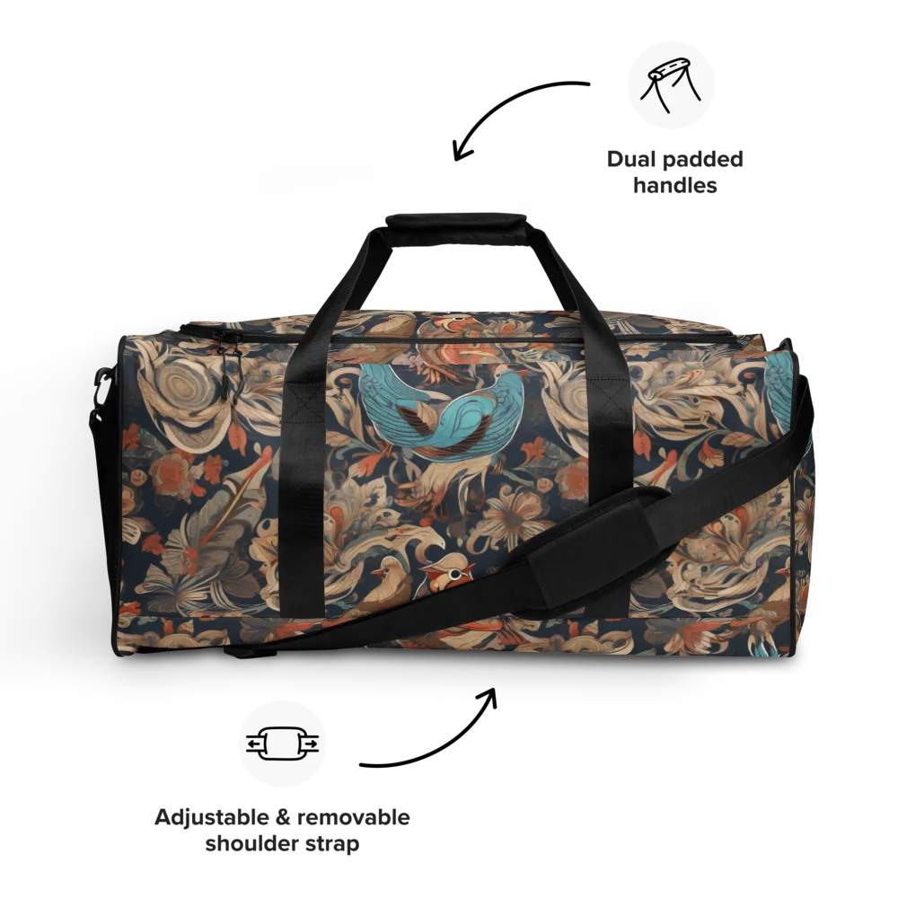 Aviary Nocturne on Duffle Bag — Front