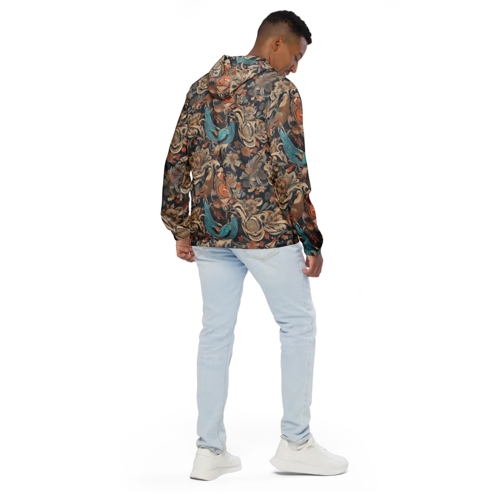 Aviary Nocturne on Men's Windbreaker — Back