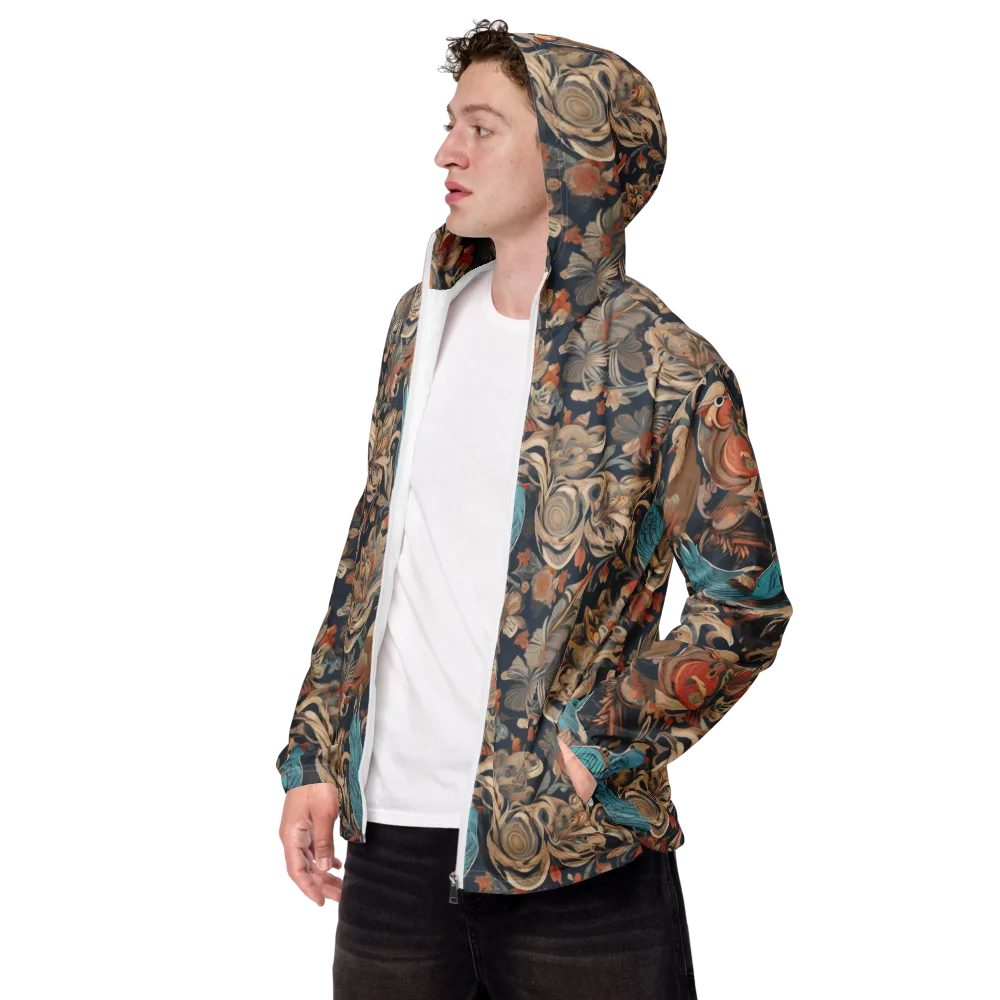 Aviary Nocturne on Men's Windbreaker — Left Front