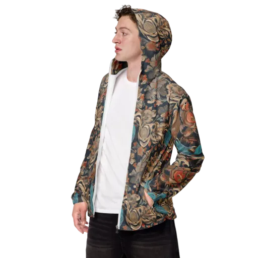 Aviary Nocturne on a Men's Windbreaker