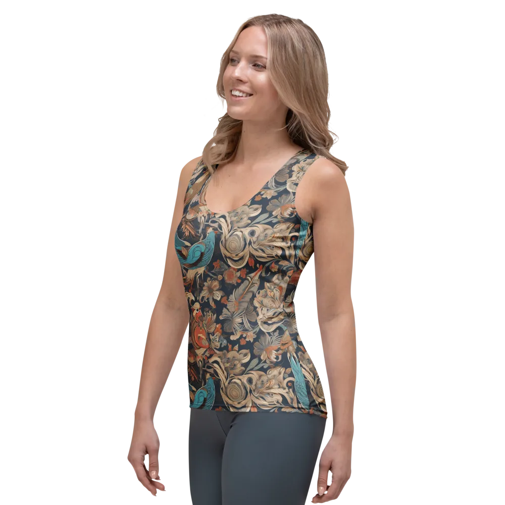 Aviary Nocturne on Women's Tank Top — Left Front