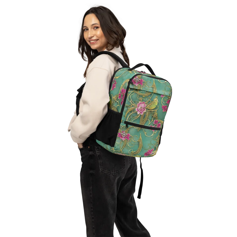 Verdigris Aviary on Utility Backpack — Back