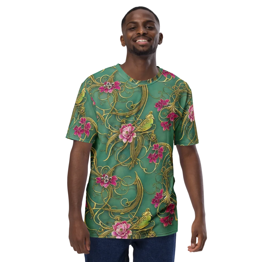 Verdigris Aviary on Men's Crew Neck T-Shirt — Front