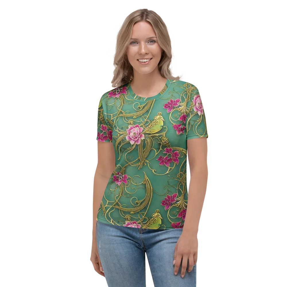 Verdigris Aviary on Women's Crew Neck T-Shirt — Front