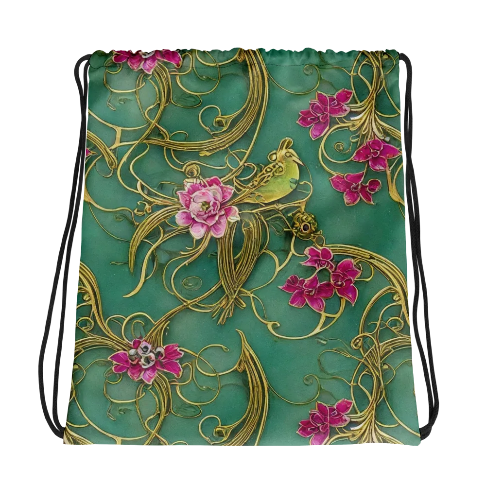 Verdigris Aviary on Drawstring Bag — Photo