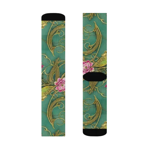 Verdigris Aviary on a Socks