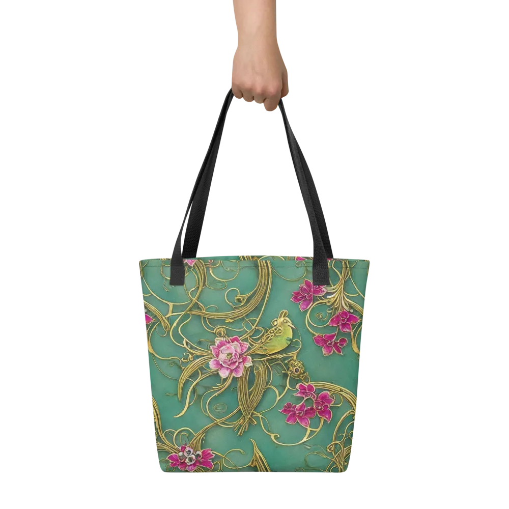 Verdigris Aviary on Tote Bag — Front