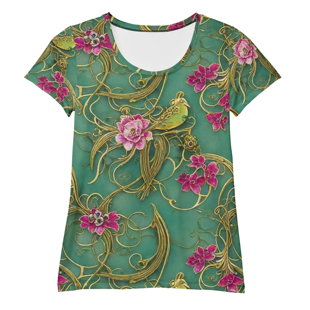 Verdigris Aviary on Women's Athletic T-Shirt — Front