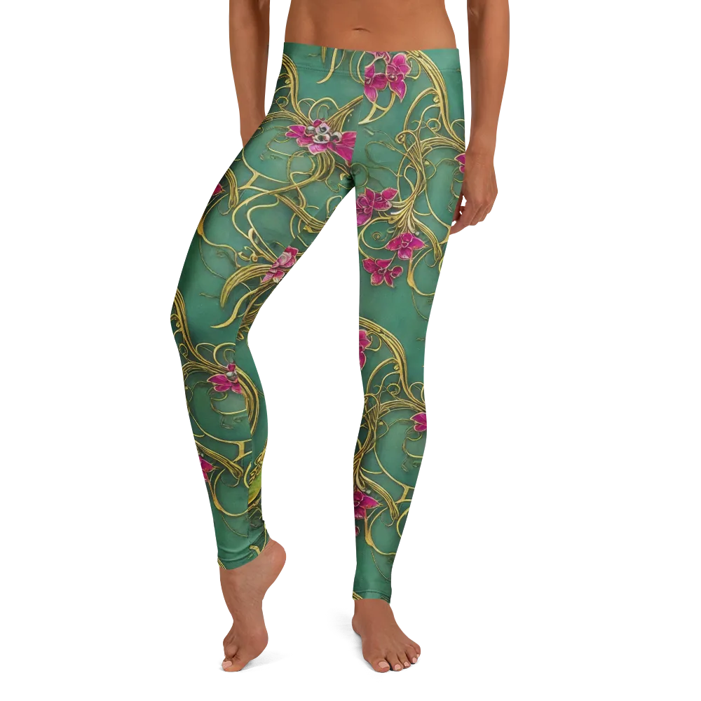 Verdigris Aviary on Leggings — Front