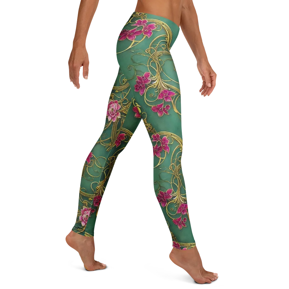 Verdigris Aviary on Leggings — Right