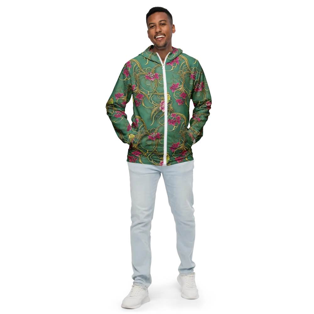 Verdigris Aviary on Men's Windbreaker — Front