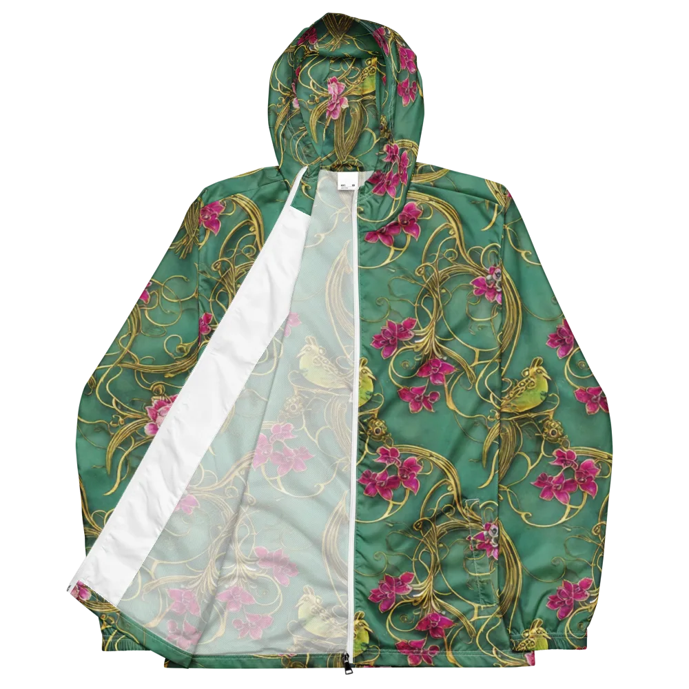 Verdigris Aviary on Men's Windbreaker — Front