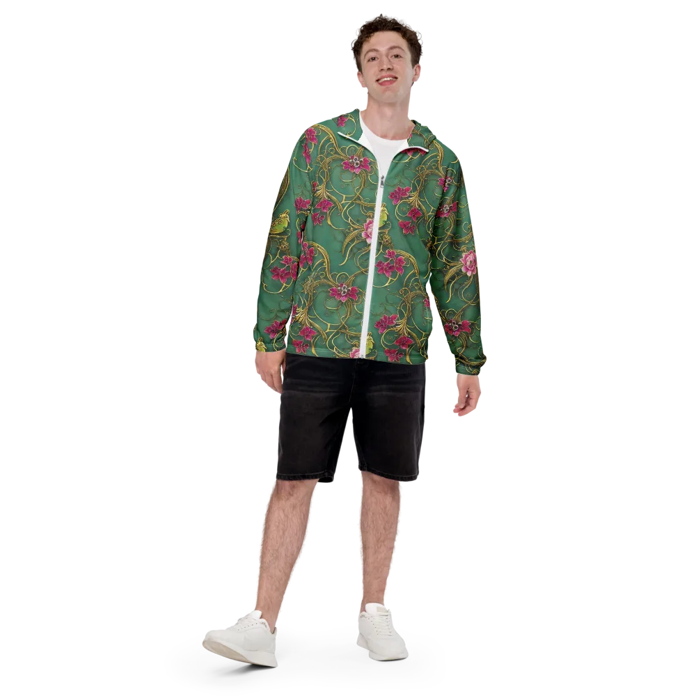 Verdigris Aviary on Men's Windbreaker — Front