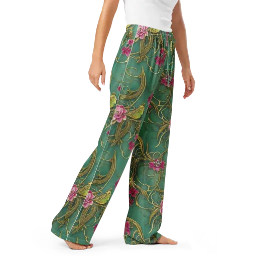 Verdigris Aviary on a Women's Pajama Pants