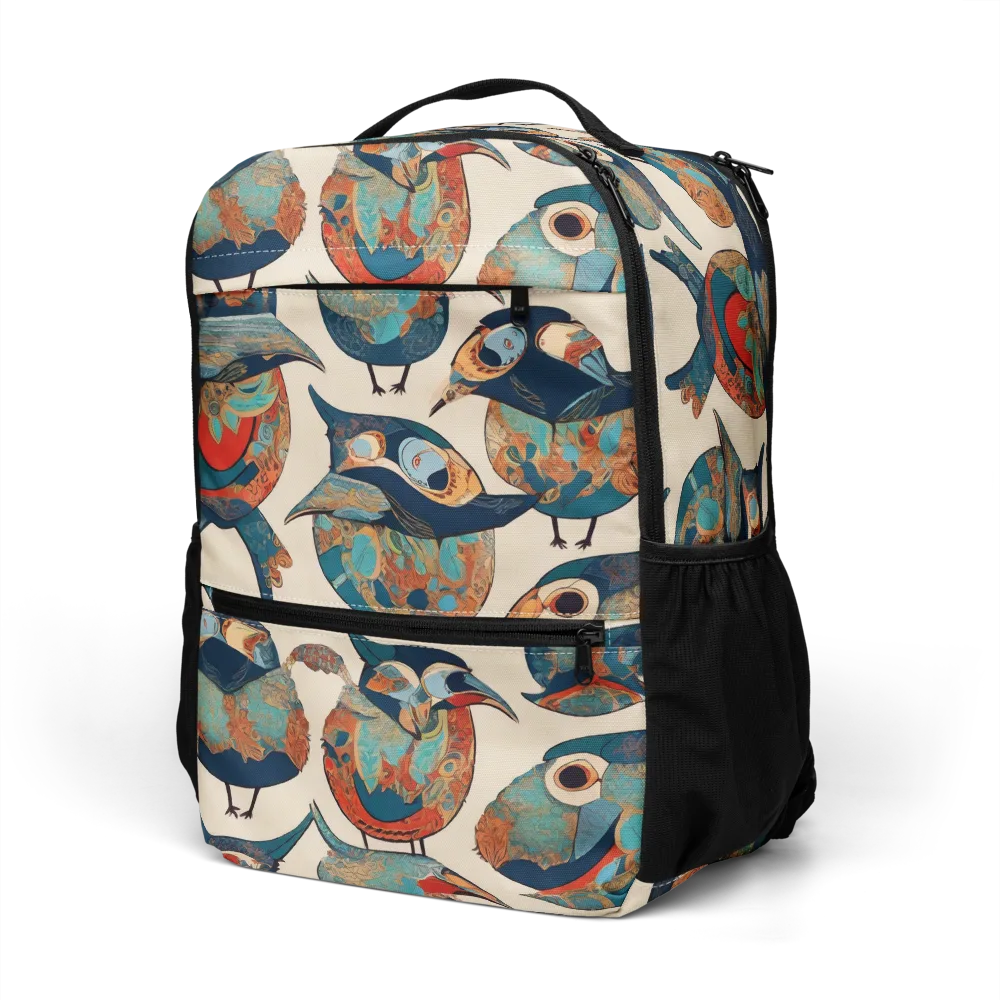Ornithic Tapestry on Utility Backpack — Left Front