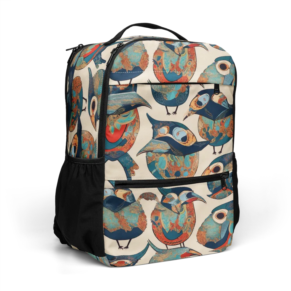 Ornithic Tapestry on Utility Backpack — Right Front