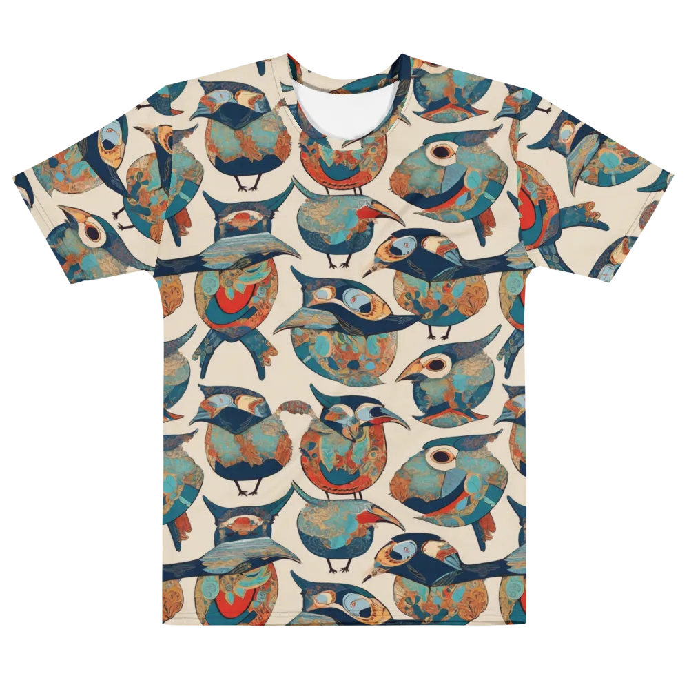 Ornithic Tapestry on Men's Cotton Crew Neck T-Shirt — Front