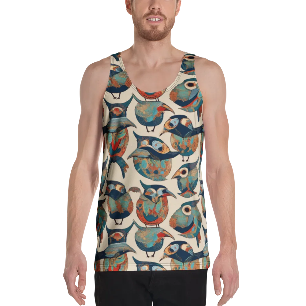 Ornithic Tapestry on Men's Tank Top — Front